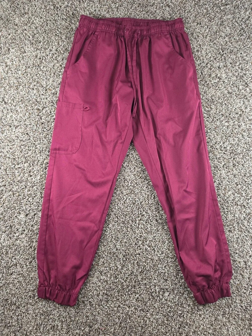 Mini Marilyn by MediChic Womens Sz L Scrub Pants Burgundy Red